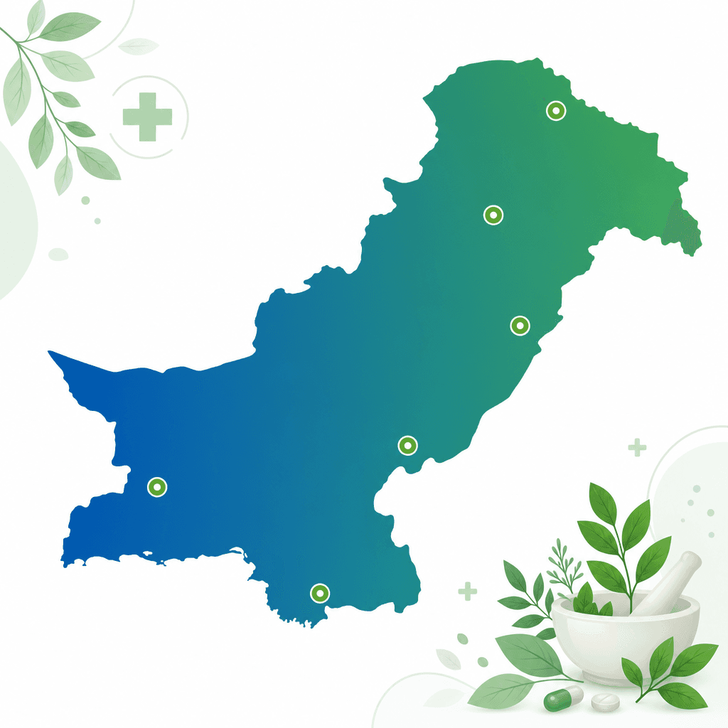 Medicine delivery network across Pakistan